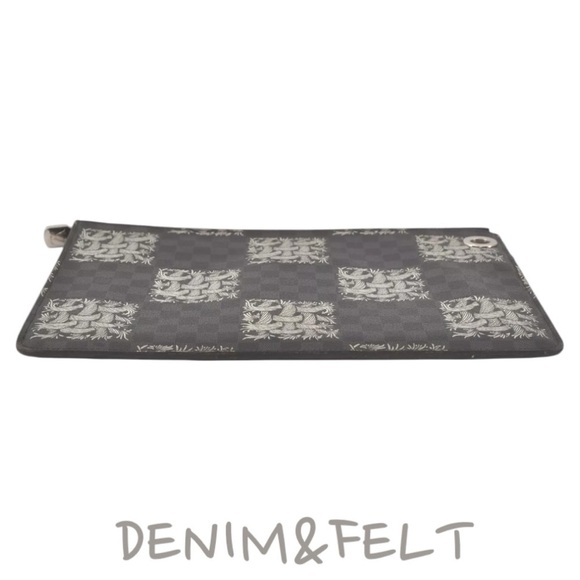 LOUIS VUITTON Christopher Nemeth Damier Graphite Canvas Pochette Jour PM Clutch - Picture 6 of 16